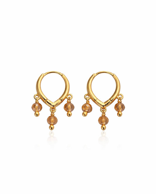 Brinco de Argola Summer Champagne Dourado