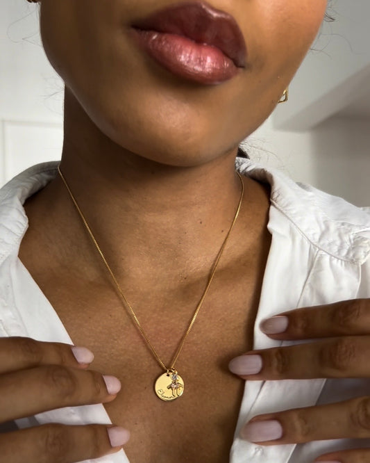 Colar Medalha 1,5cm Personalizável Dourado