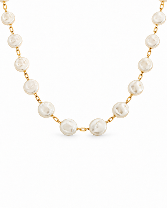 Choker Perla Dourado