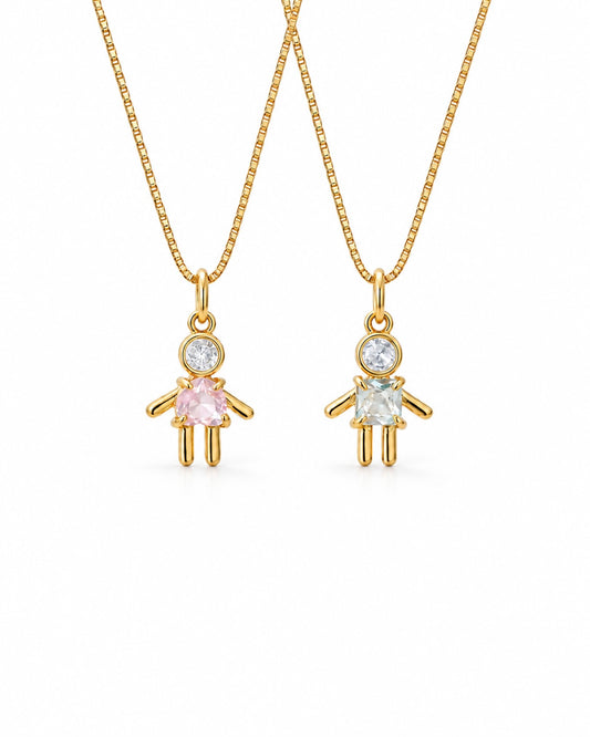 Colar Bambine Colors Zircônia Dourado