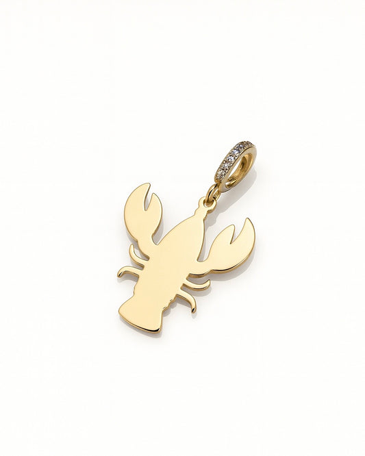 Charm Lagosta Cravejado Dourado