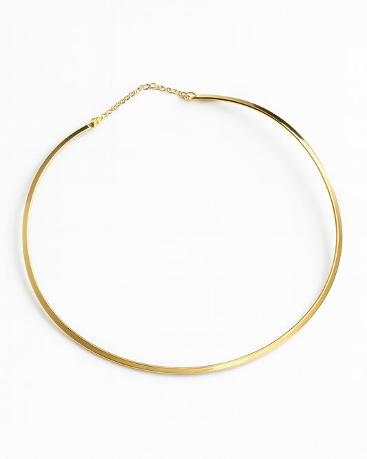 Colar Choker Aro Rígido Dourado