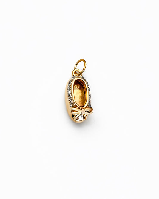 Pingente Sapatinho Cravejado Dourado
