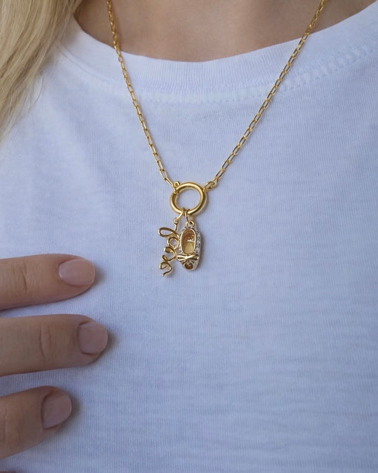 Colar Elos com Fecho Boia Dourado