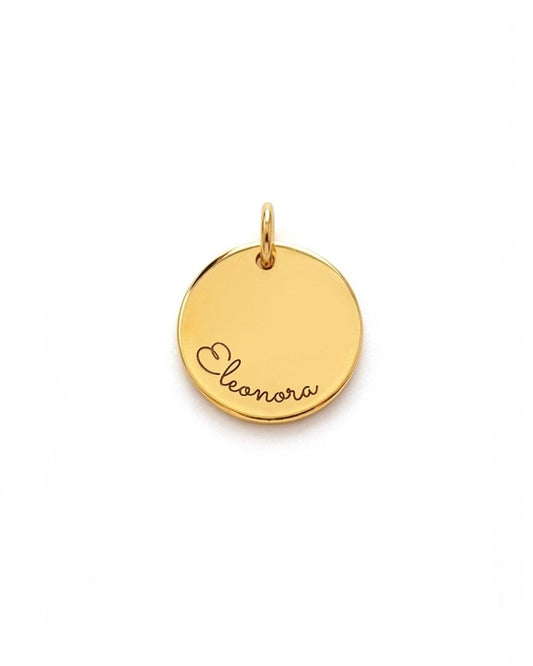 Pingente Medalha Personalizável 1,5 cm Dourado