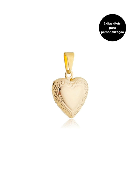 Pingente Mini Relicário Dourado