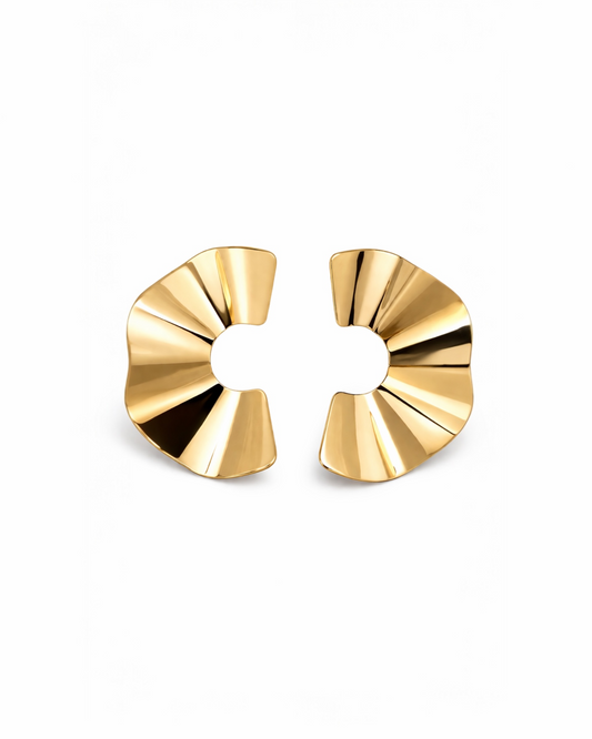 Brinco Leque Dourado
