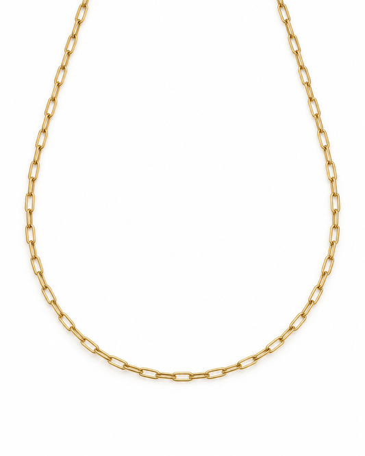 Colar Elos com Fecho Boia Dourado